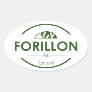 Nationaal park Forillon Ovale Sticker