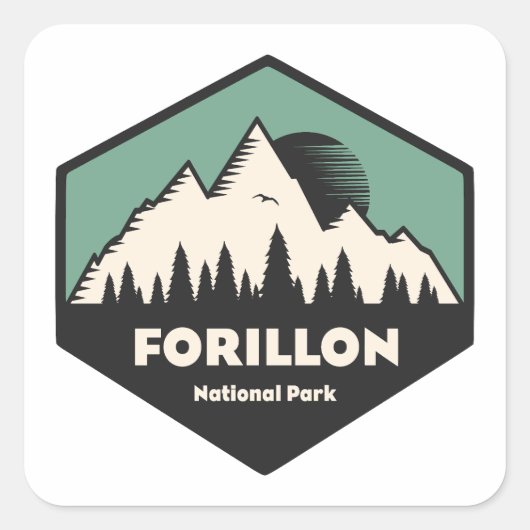 Nationaal park Forillon Vierkante Sticker (Voorkant)