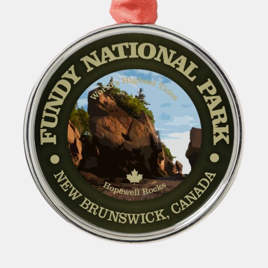 Nationaal park Fundy Metalen Ornament (Voorkant)