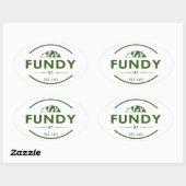 Nationaal park Fundy Ovale Sticker (Vel)