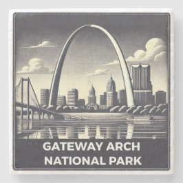 Nationaal park Gateway Arch Stenen Onderzetter