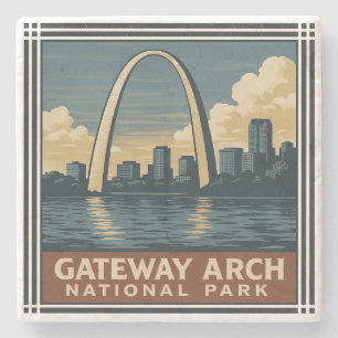 Nationaal park Gateway Arch Stenen Onderzetter