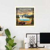 Nationaal Park geelsteen Poster (Thuiskantoor)
