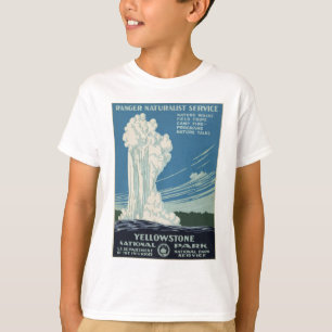 nationaal park Geyser Yellowstone WPA T-shirt