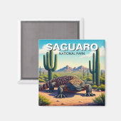 Nationaal park Gila Monster Saguaro Magneet (Voorkant / Achterkant)