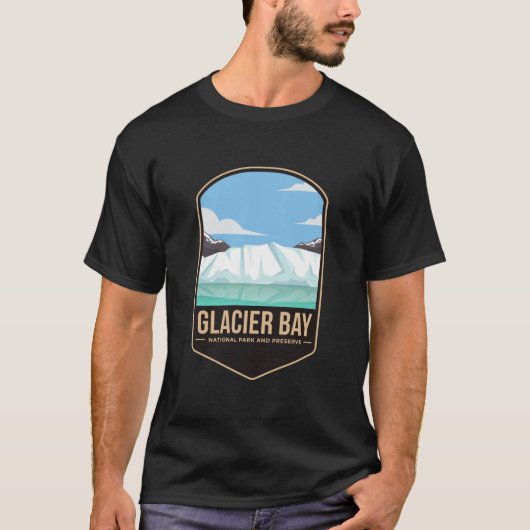Nationaal park Glacier bay en behoud embleem T-shirt (Voorkant)