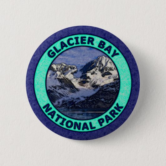 Nationaal Park Glacier Bay Ronde Button 5,7 Cm (Voorkant)