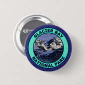 Nationaal Park Glacier Bay Ronde Button 5,7 Cm (Voorkant /achterkant)