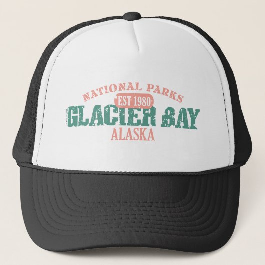 Nationaal Park Glacier Bay Trucker Pet (Voorkant)