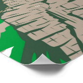 Nationaal park Glacier dat naar de Sun Road Retro  Poster (Hoek)