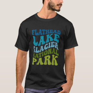 Nationaal park Glacier Flathead Lake Vissen Boatin T-shirt