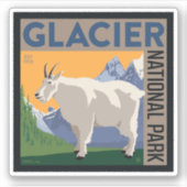 Nationaal park Glacier | Geit Sticker (Voorkant)