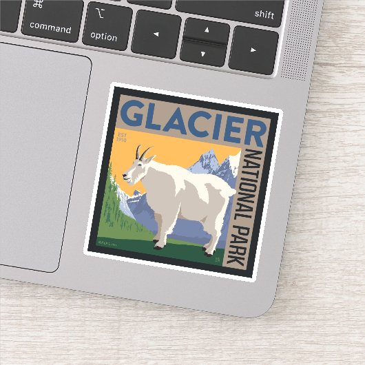 Nationaal park Glacier | Geit Sticker (Detail)