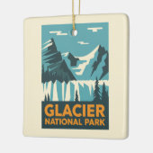 Nationaal Park Glacier Keramisch Ornament (Links)