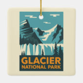 Nationaal Park Glacier Keramisch Ornament (Achterkant)