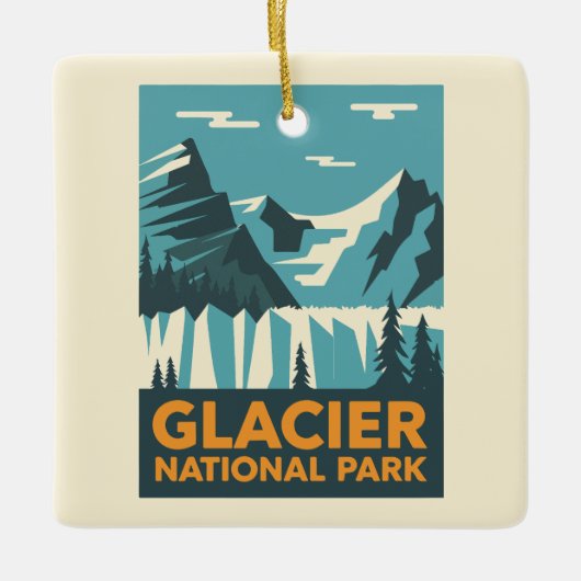 Nationaal Park Glacier Keramisch Ornament (Voorkant)