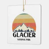 Nationaal Park Glacier Keramisch Ornament (Links)