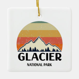 Nationaal Park Glacier Keramisch Ornament
