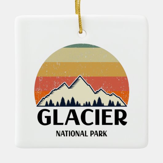Nationaal Park Glacier Keramisch Ornament (Voorkant)