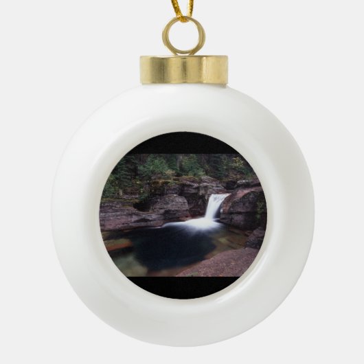 Nationaal park Glacier Keramische Bal Ornament (Voorkant)