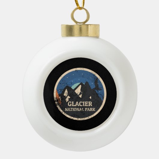 Nationaal park Glacier Keramische Bal Ornament (Voorkant)