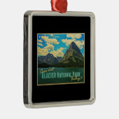 Nationaal park Glacier Metalen Ornament (Rechts)