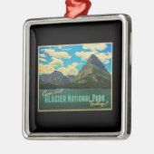 Nationaal park Glacier Metalen Ornament (Links)