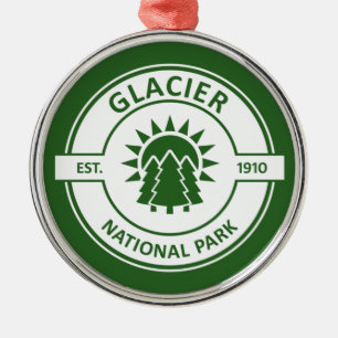 Nationaal park Glacier Metalen Ornament