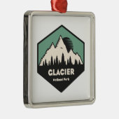 Nationaal park Glacier Metalen Ornament (Rechts)