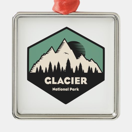 Nationaal park Glacier Metalen Ornament (Voorkant)