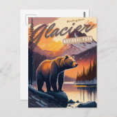 Nationaal Park Glacier, Montana Briefkaart (Voorkant / Achterkant)