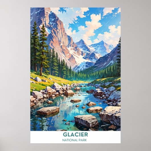Nationaal park Glacier Poster (Voorkant)
