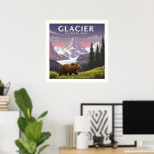 Nationaal Park  Glacier Poster (Thuiskantoor)