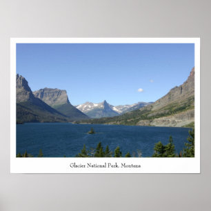 Nationaal park Glacier - Poster meer Uitzicht
