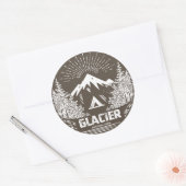 Nationaal park Glacier Ronde Sticker (Envelop)
