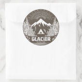 Nationaal park Glacier Ronde Sticker (Tas)