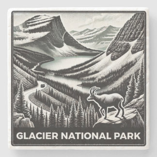 Nationaal park Glacier Stenen Onderzetter