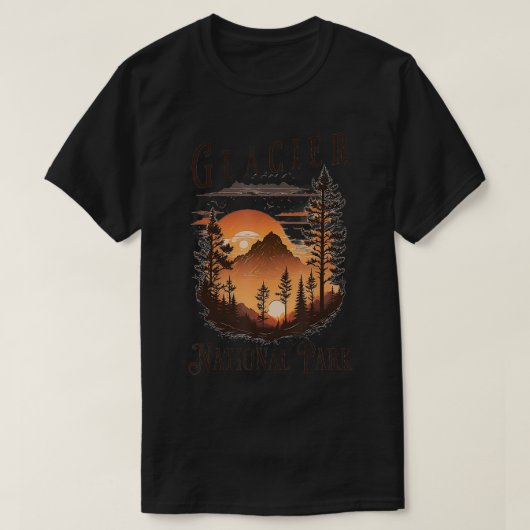Nationaal park Glacier T-shirt (Design voorkant)