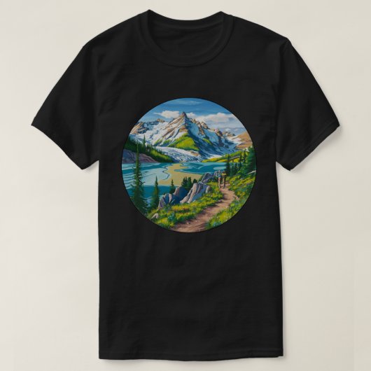 Nationaal park Glacier T-shirt (Design voorkant)