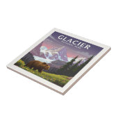 Nationaal Park Glacier Tegeltje (Zijkant)