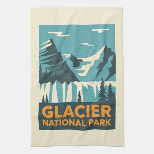 Nationaal Park Glacier Theedoek (Verticaal)