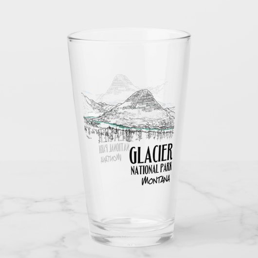 Nationaal park Glacier Verborgen meer Montana Glas (Voorkant)