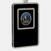 Nationaal park Glacier Verzilverd Kader Ornament (Rechts)