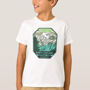 Nationaal park Goode Mountain Retro North Cascades T-shirt