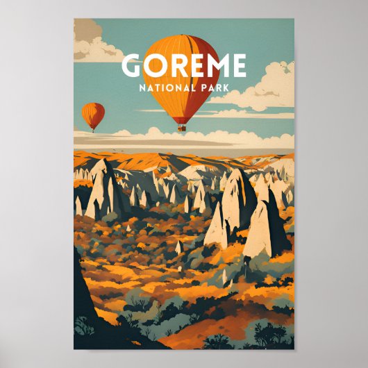 Nationaal park Goreme Vintage Poster (Voorkant)