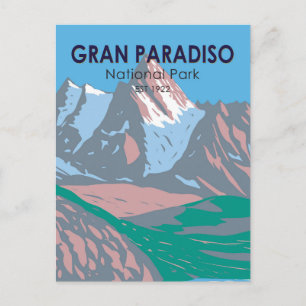 Nationaal park Gran Paradiso Italië  Briefkaart