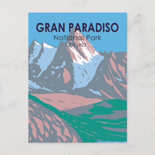 Nationaal park Gran Paradiso Italië  Briefkaart (Voorkant)