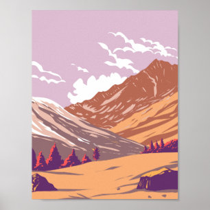 Nationaal park Gran Paradiso tijdens de herfst Art Poster