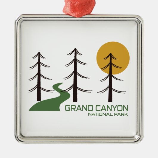 Nationaal Park Grand Canyon Metalen Ornament (Voorkant)