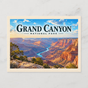 Nationaal park Grand Canyon Vintage reis panorama Briefkaart